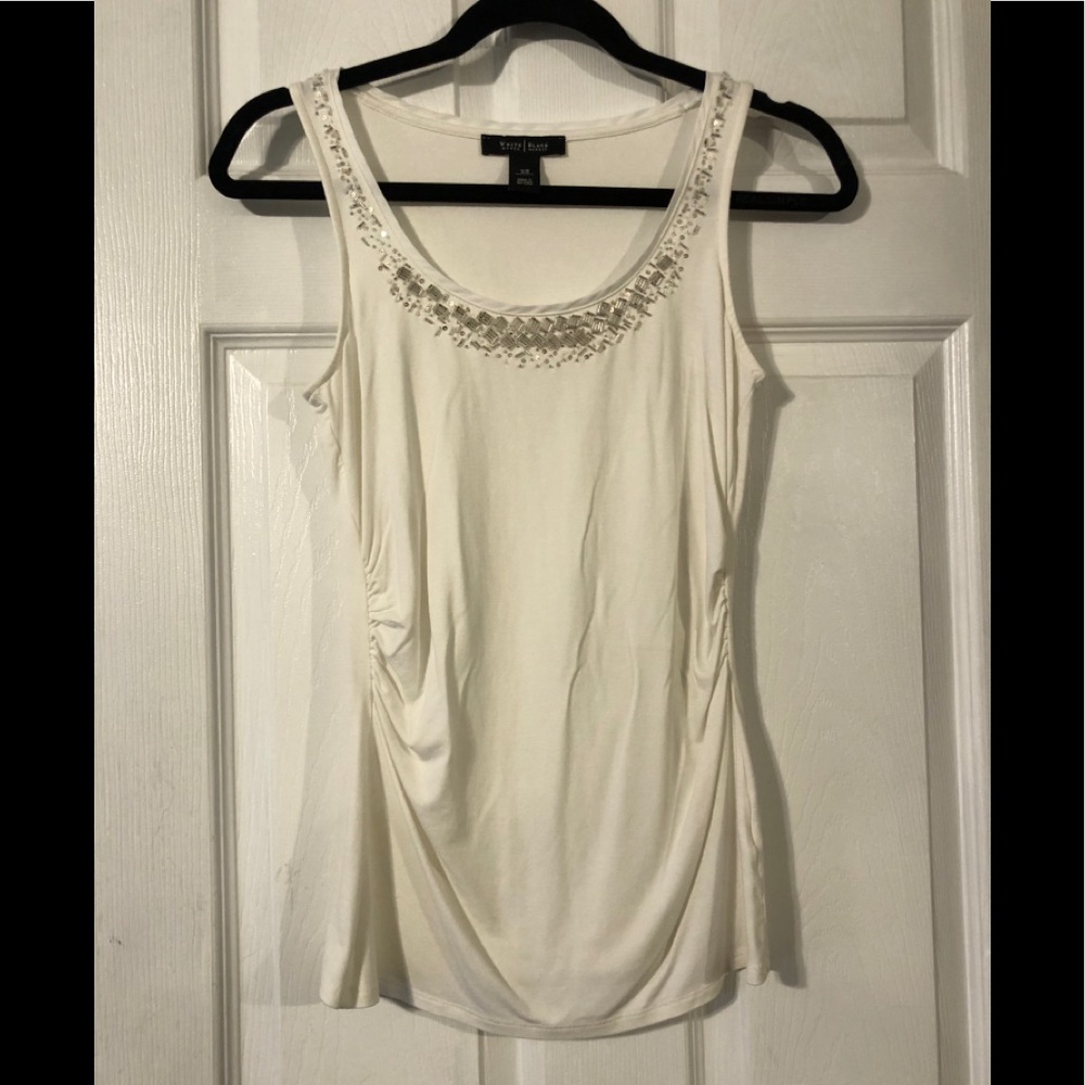 White House Black Market Embellished Tank NWOT